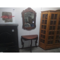 CONSOLE ET MIROIR BOIS...