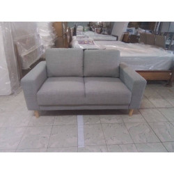 CANAPE 2 PLACES TISSU GRIS 