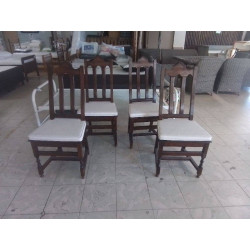 SERIE DE 4 CHAISES CHENE...