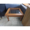 TABLE BASSE CARREE CONTOUR CHENE ET VERRE