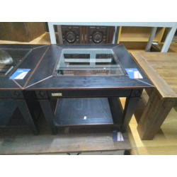 TABLE BASSE CARREE AVEC VERRE 