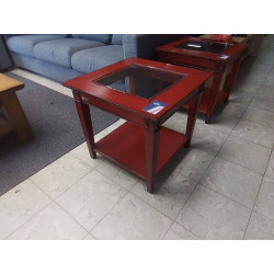 TABLE BASSE CARREE AVEC VERRE 