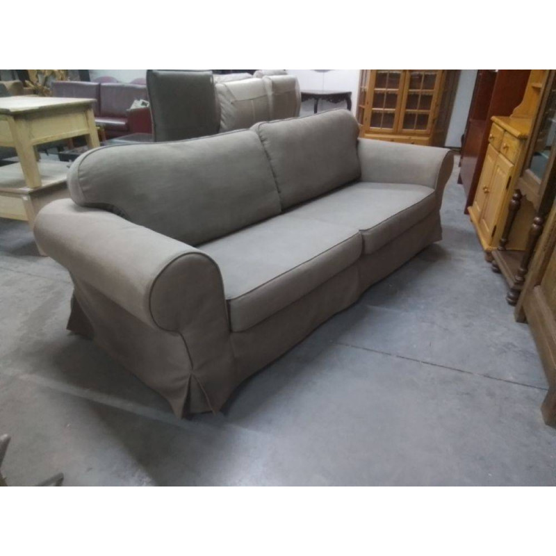 CANAPE 2 PLACES IKEA TISSU TAUPE 