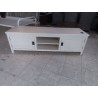 MEUBLE TELE BAS BLANC 2 PORTES 