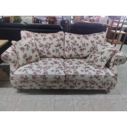 CANAPE 2 PLACES TISSU FLEURI 
